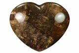Polished Triassic Petrified Wood Heart - Madagascar #139987-1